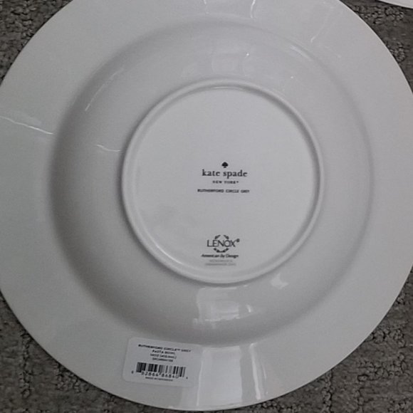 4 Kate Spade New York Rutherford Circle Grey Lenox Soup/Pasta Bowls *NEW* - Picture 2 of 2